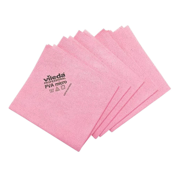 Microvezeldoeken Vileda Pro rood 5 stuks