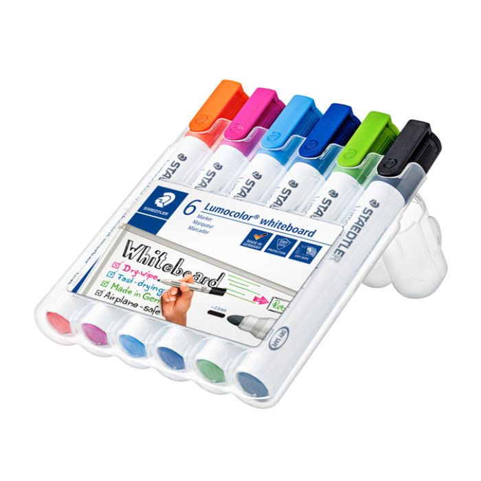 Whiteboardmarker Staedtler Lumocolor 351 set à 6 stuks fun assorti