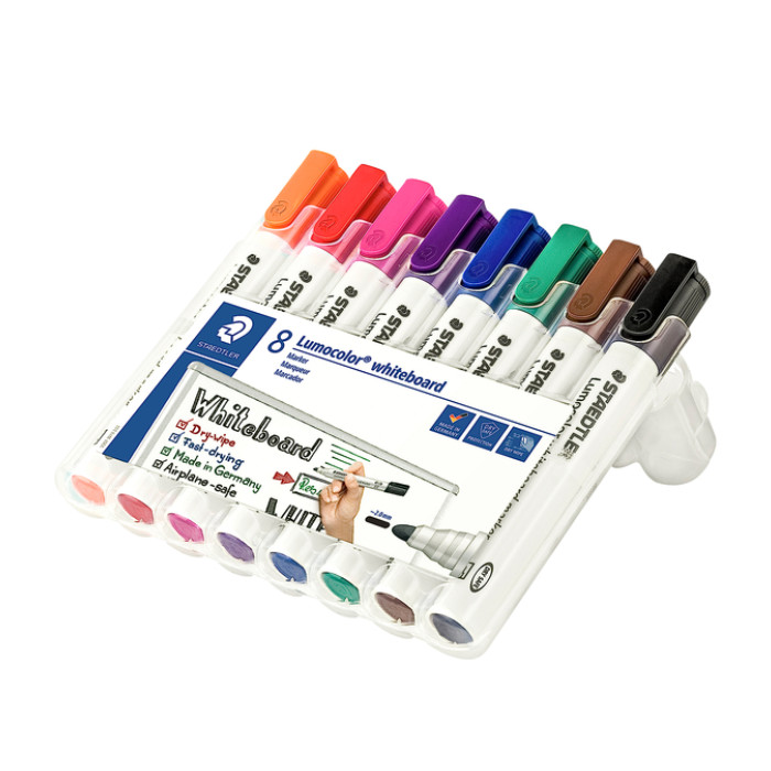 Whiteboardmarker Staedtler Lumocolor 351 set à 8 stuks assorti