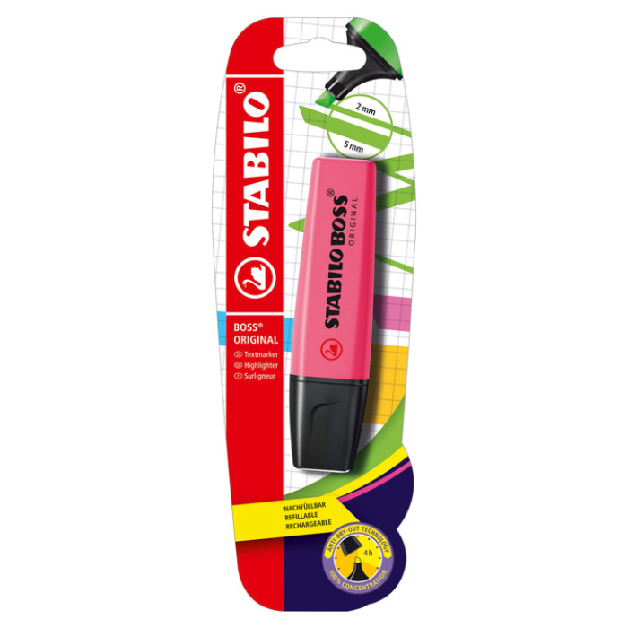 Markeerstift STABILO BOSS Original 70/56 roze blister à 1 stuk