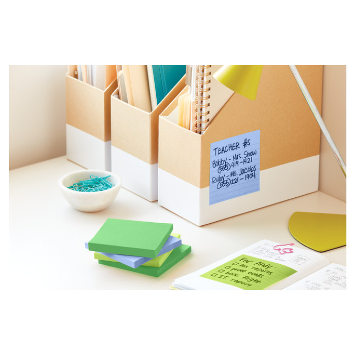 Memoblok Post-it 675-6 Super Sticky 101x101mm Oasis 6 stuks