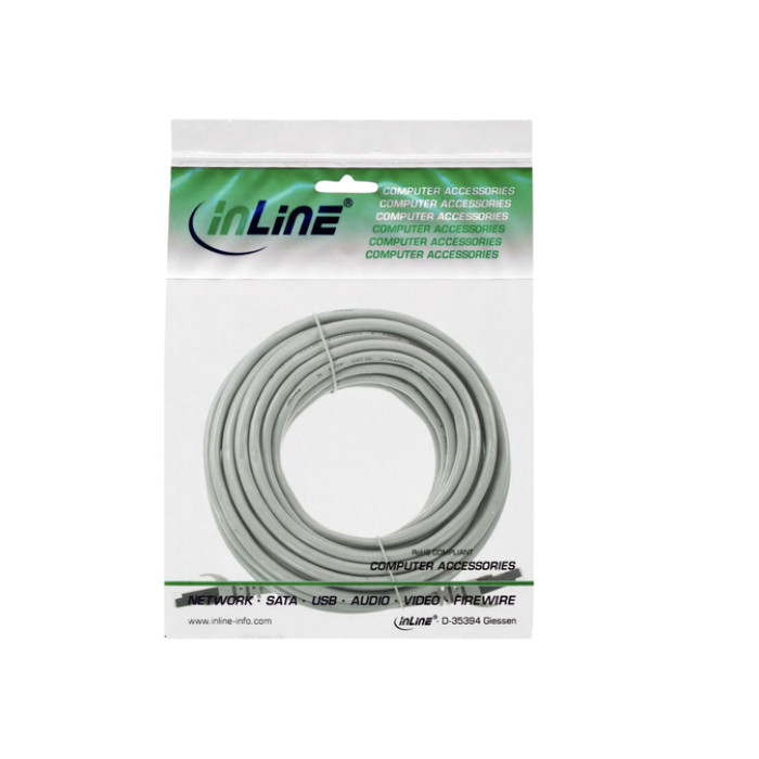 Kabel InLine Cat.5e U UTP 10 meter grijs