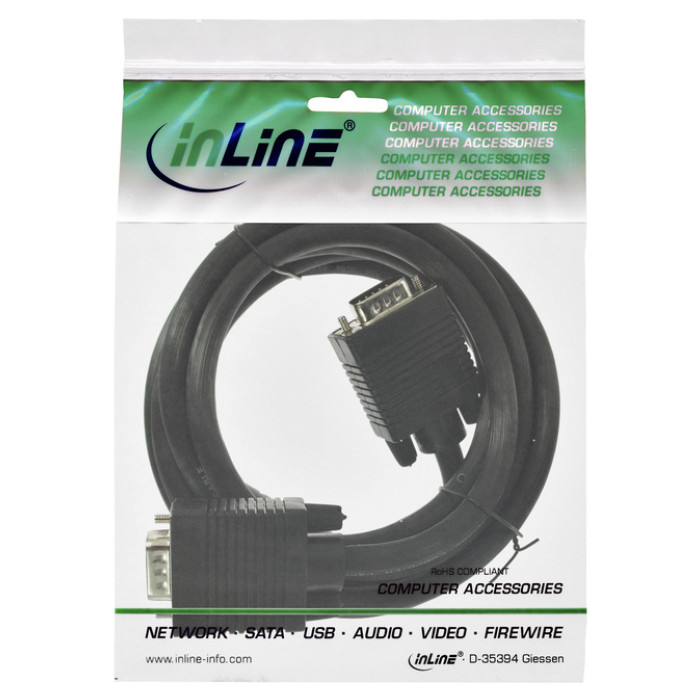 Kabel InLine S VGA 15HD M-M 2 meter zwart