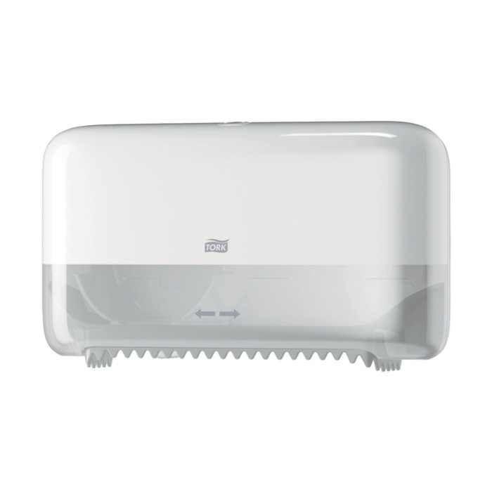 Toiletpapierdispenser Tork T7 Elevation Optiserve Coreless medium duo wit 558040