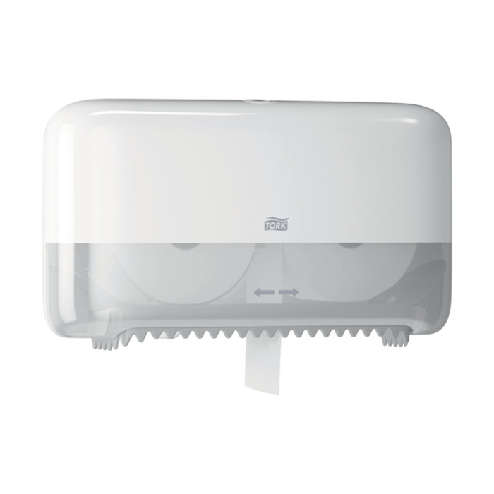 Toiletpapierdispenser Tork T7 Elevation Optiserve Coreless medium duo wit 558040