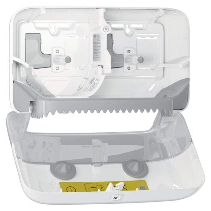 Toiletpapierdispenser Tork T7 Elevation Optiserve Coreless medium duo wit 558040