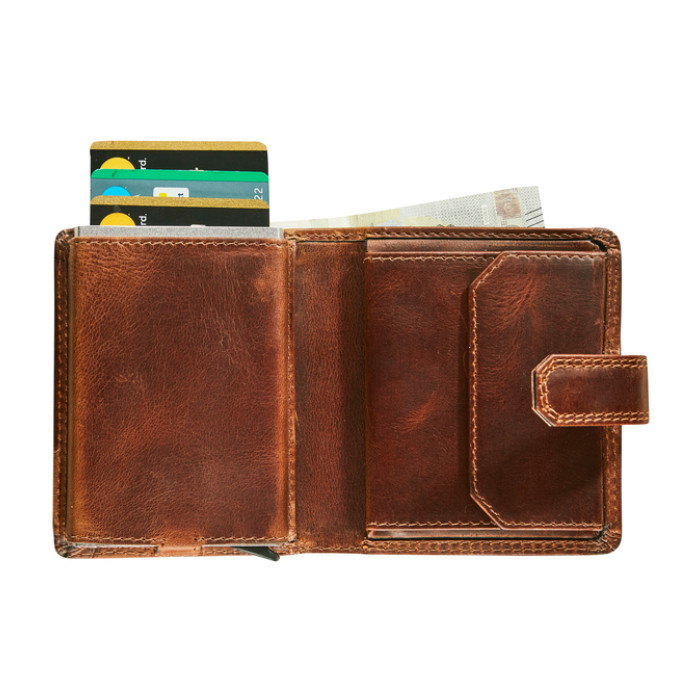 Kaarthouder Maverick The Original compact RFID leer bruin