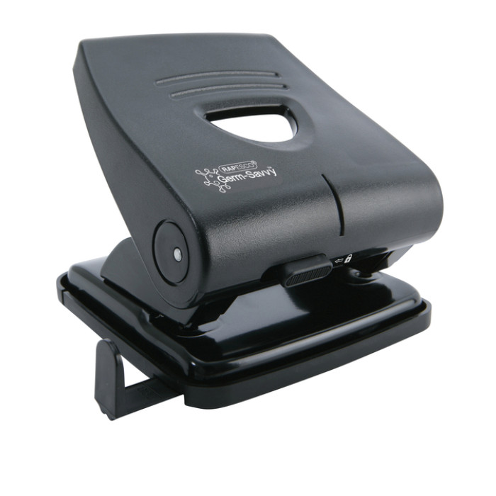 Perforator Rapesco Germ-Savvy Heavy Duty 827-P antibacterieel 2-gaats zwart