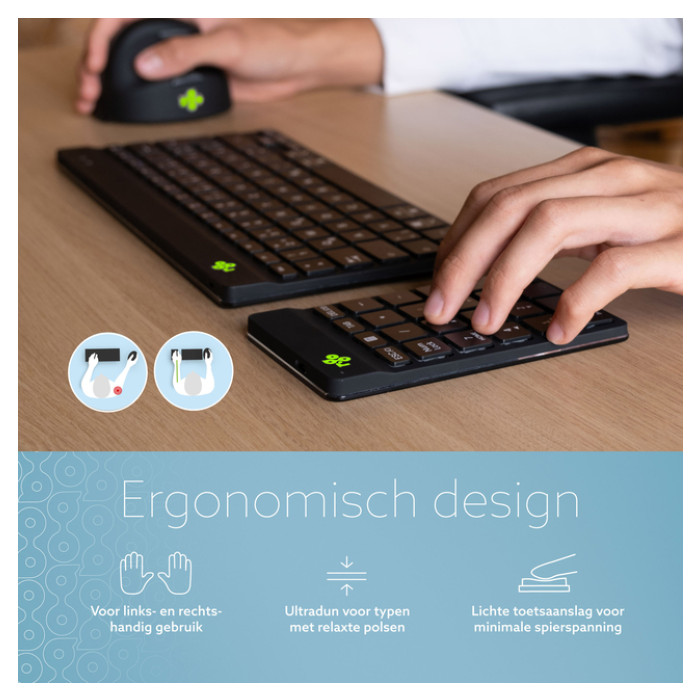 Toetsenbord R-Go Ergonomisch Numpad Break Wireless