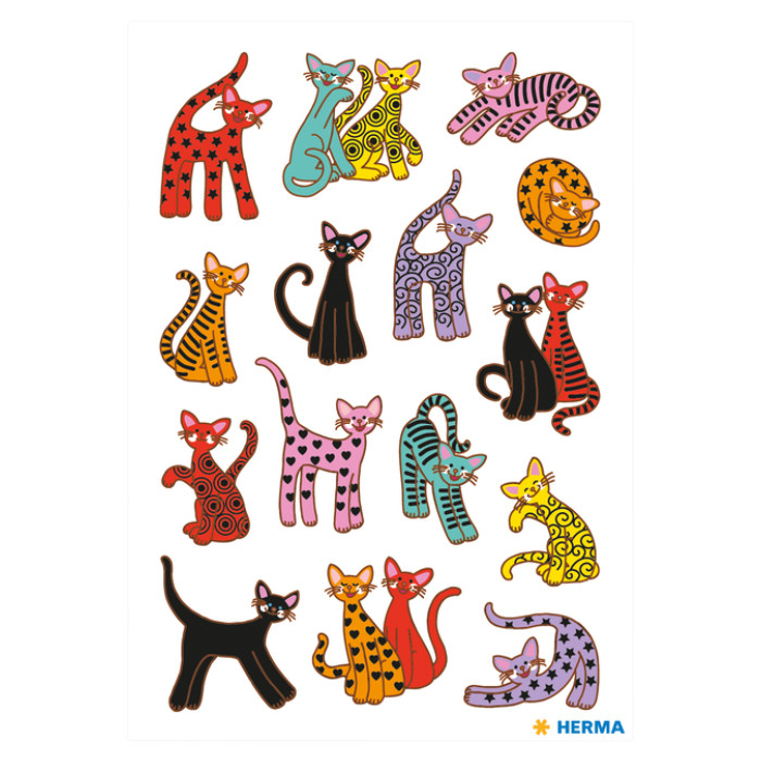Etiket HERMA 3337 abstracte katten
