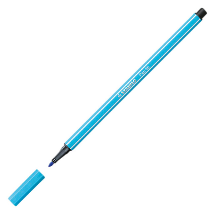Viltstift STABILO Pen 68 Arty medium assorti blik à 66 stuks