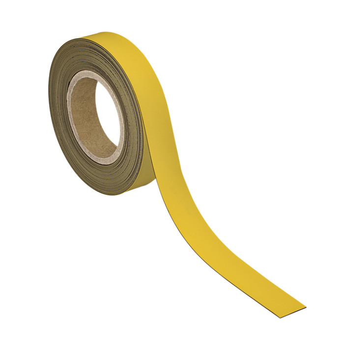 Magneetband MAUL beschrijf- wisbaar 10mx30mmx1mm geel
