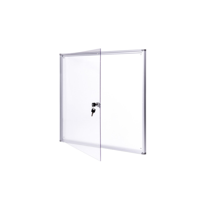 Binnenvitrine wand MAULextraslim whiteboard 6xA4 met slot