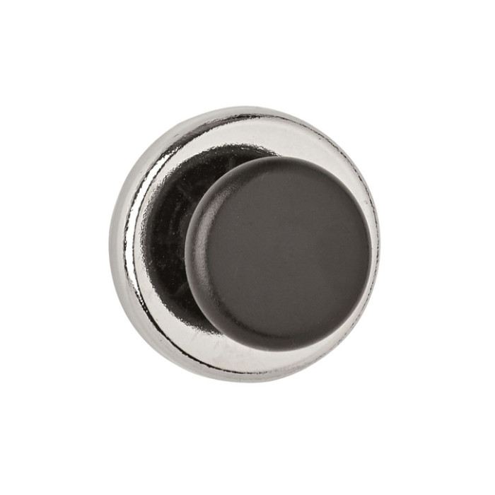 Magneet met knop MAUL Ø36mm trekkracht 5kg chroom/zwart