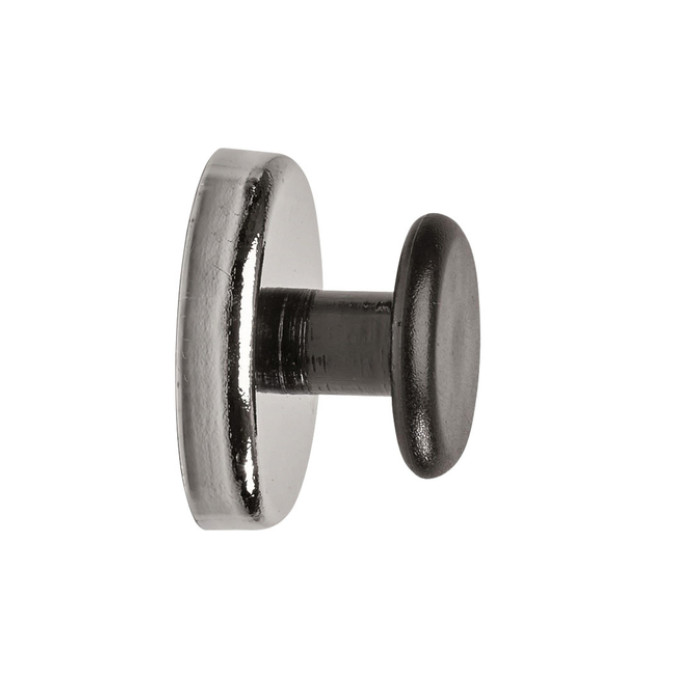 Magneet met knop MAUL Ø36mm trekkracht 5kg chroom/zwart