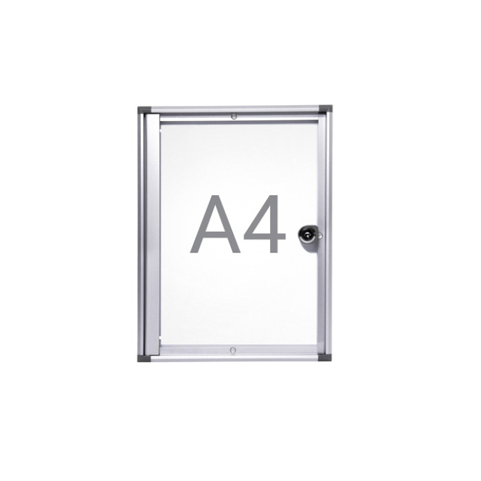 Binnenvitrine wand MAULextraslim whiteboard 1xA4 met slot