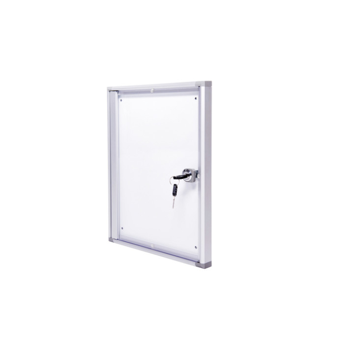 Binnenvitrine wand MAULextraslim whiteboard 1xA4 met slot