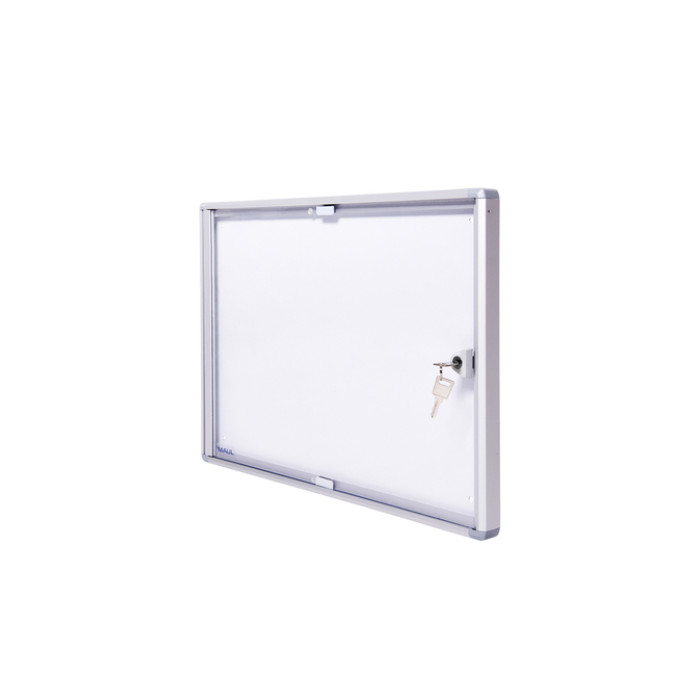 Binnenvitrine wand MAULextraslim whiteboard 2xA4 met slot