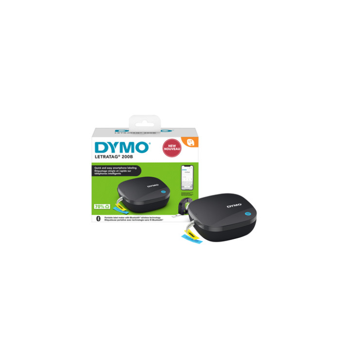 Labelprinter Dymo LetraTag 200B draagbaar bluetooth 12mm zwart