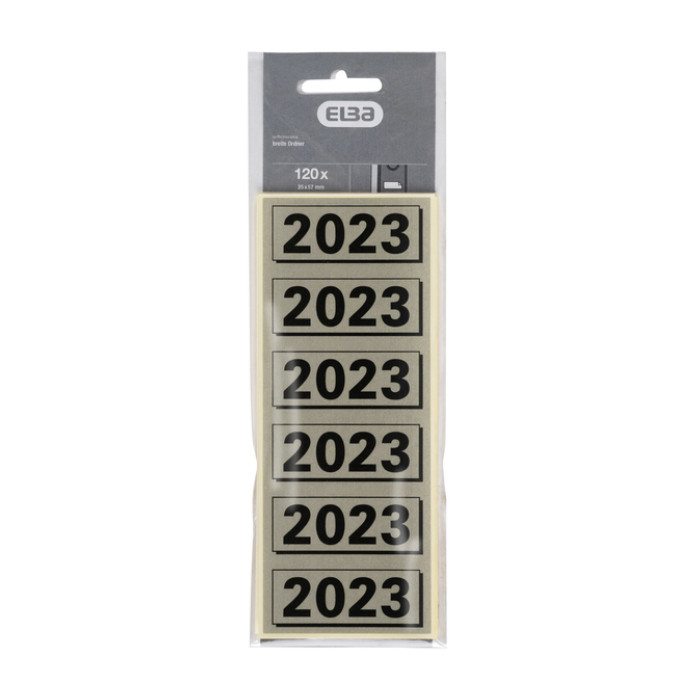 Rugetiket Elba 2023 57x25mm grijs