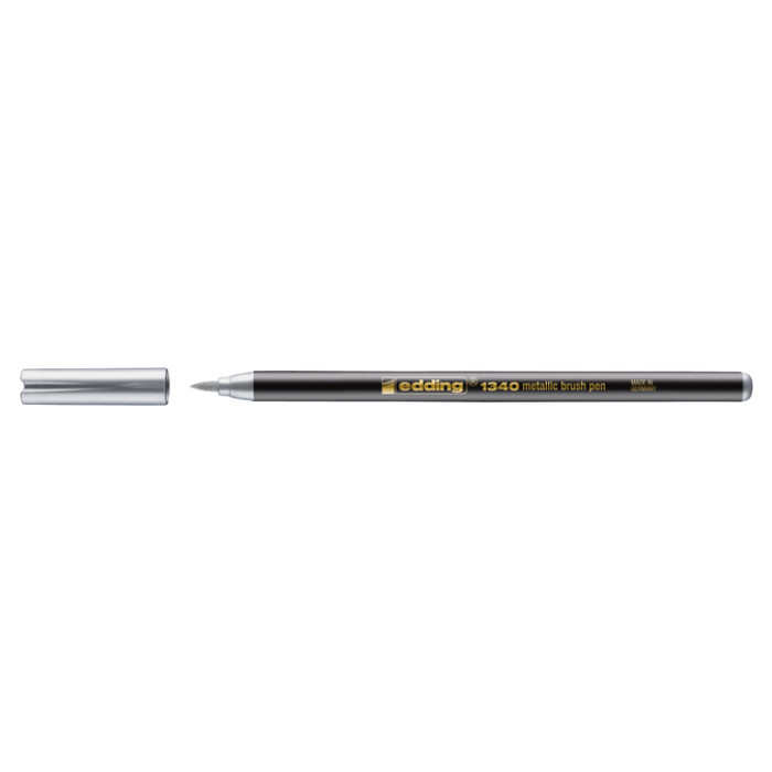 Brushpen edding 1340 metallic zilver