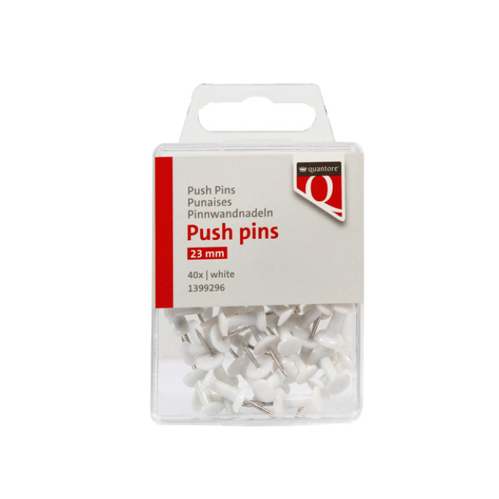 Push pins Quantore 40 stuks wit