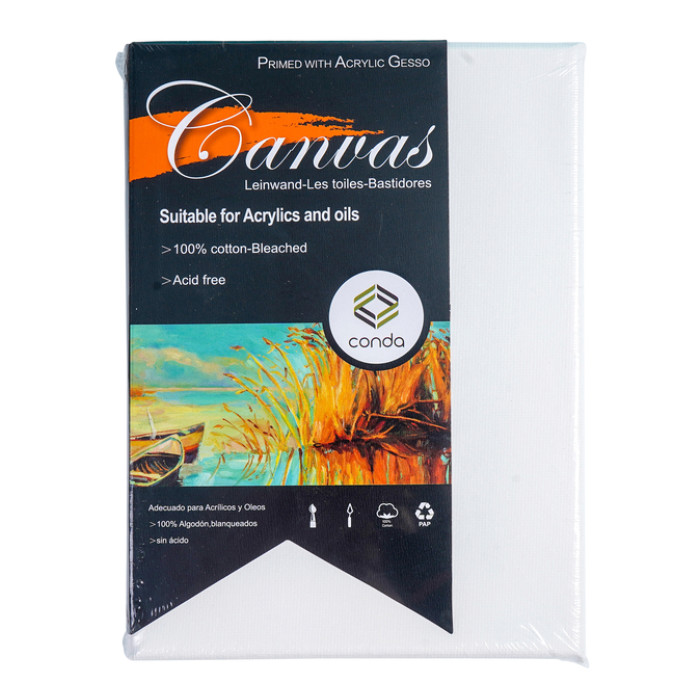 Canvas Conda 13x18cm gebleekt katoen