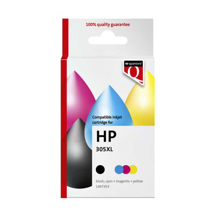 Inktcartridge Quantore alternatief tbv HP 305XL zwart + kleur