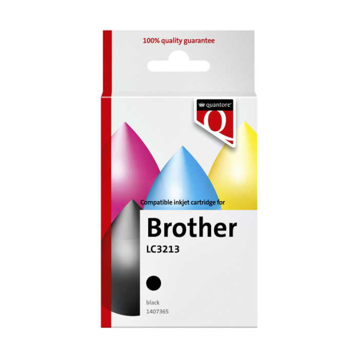 Inktcartridge Quantore alternatief tbv Brother LC3213 zwart