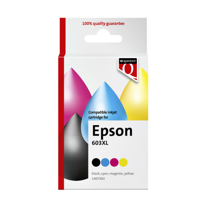 Inktcartridge Quantore alternatief tbv Epson 603XL zwart + 3 kleuren