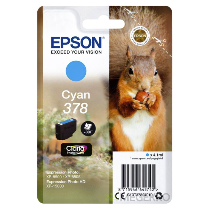 Inktcartridge Epson 378 T3782 blauw