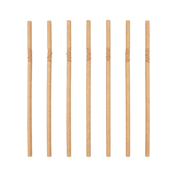Drinkrietje IEZZY karton buigbaar Ø 6x240mm 100% fair 200 stuks bruin