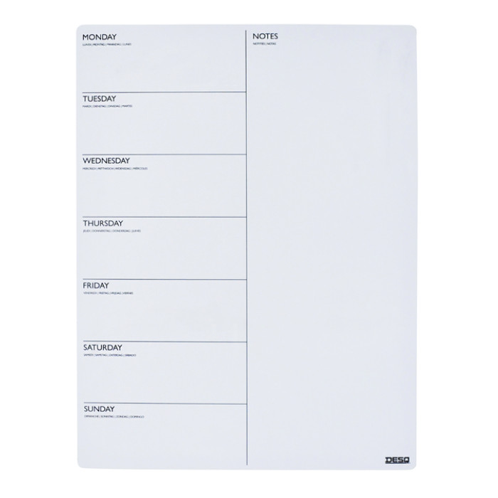 Magnetische planner Desq week 40x30cm magnetisch