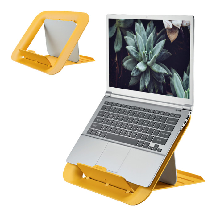 Laptopstandaard Leitz Ergo Cosy verstelbaar recyled geel