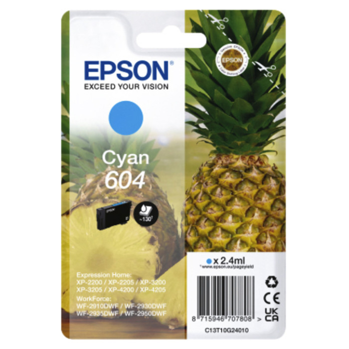 Inktcartridge Epson 604 T10G24 blauw