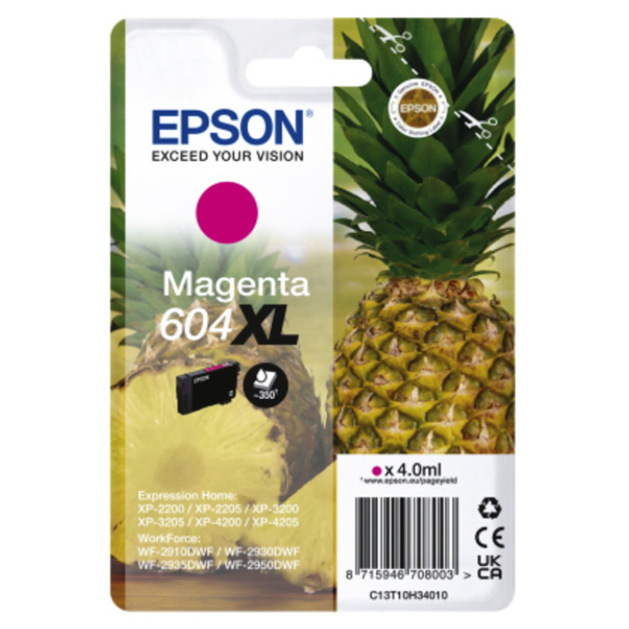 Inktcartridge Epson 604XL T10H34 rood
