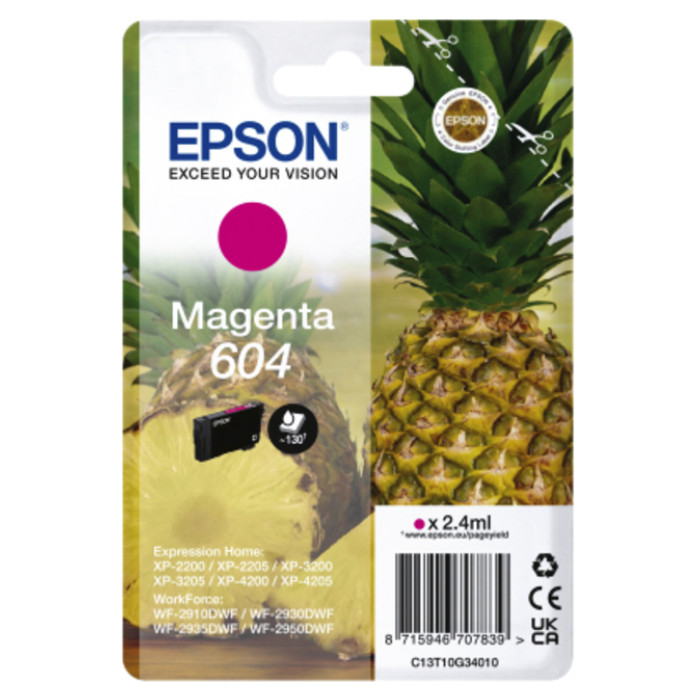 Inktcartridge Epson 604 T10G34 rood