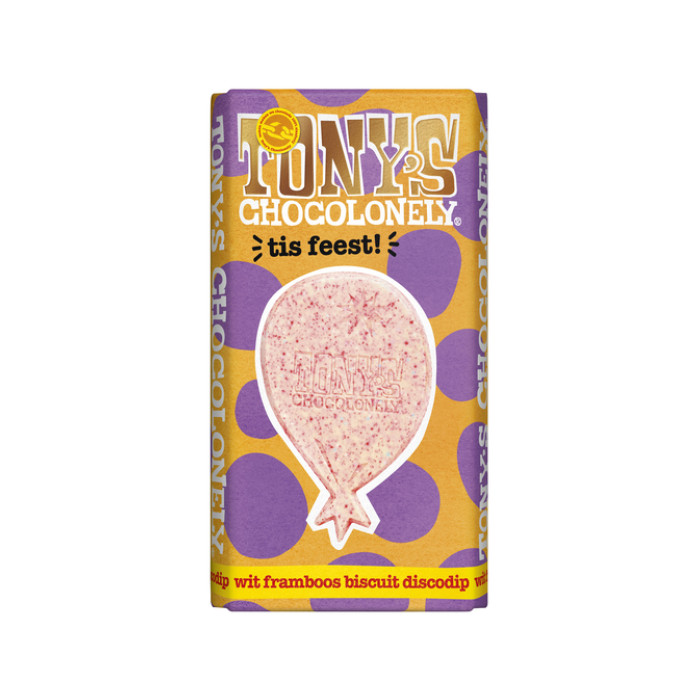 Chocolade Tony's Chocolonely tis feest reep 180gr
