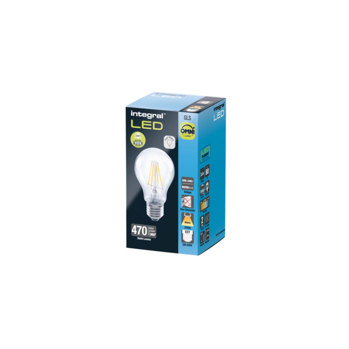 Ledlamp Integral E27 2700K warm wit 3.4W 470lumen