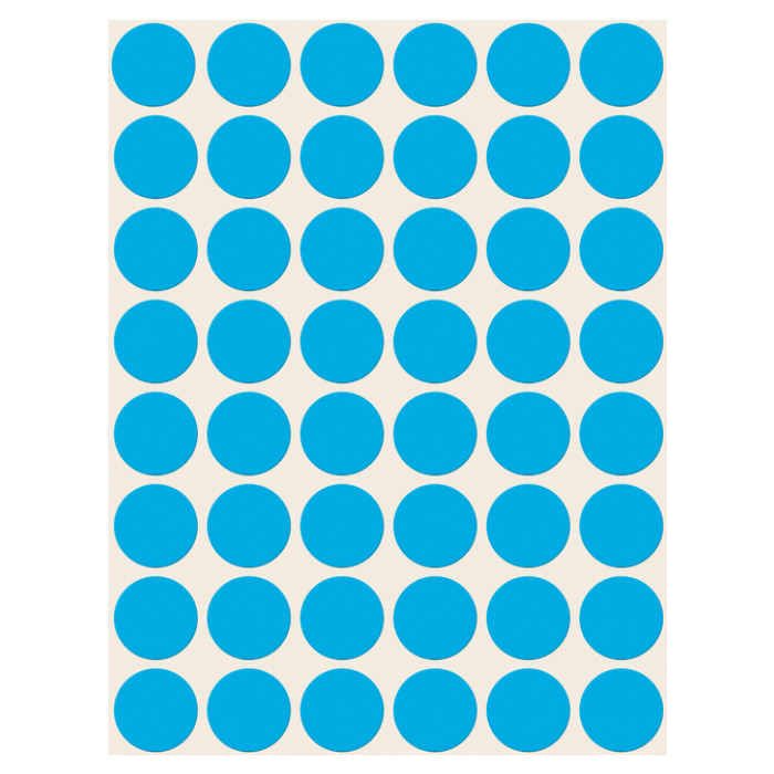 Etiket Avery Zeckform 3375 rond 18mm blauw 1056stuks