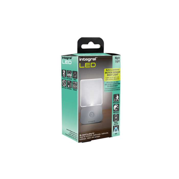 Led nachtlamp Integral 4000K koel wit 0.5W 7lumen sensor op batterijen