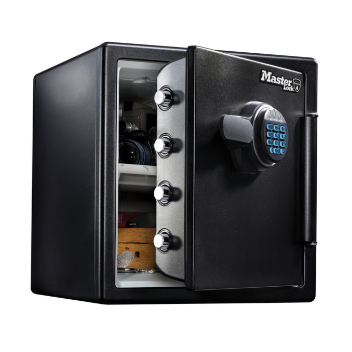 Kluis MasterLock brandvrij en waterdicht electronisch combi-slot XL zwart ZA43