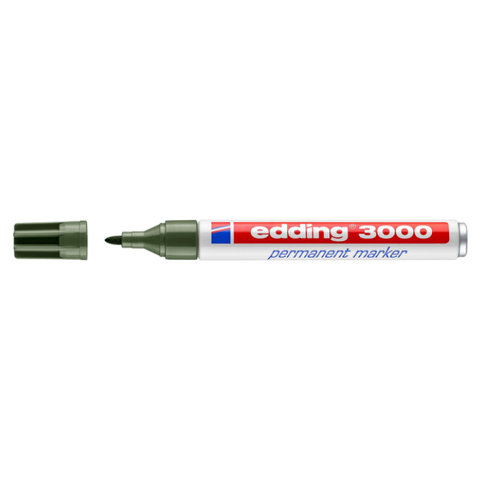 Viltstift edding 3000 rond 1.5-3mm olijfgroen