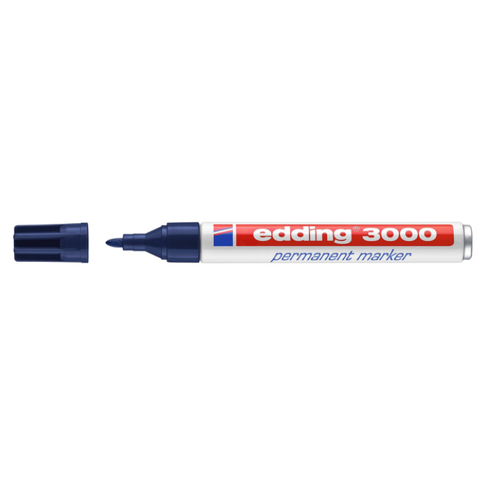 Viltstift edding 3000 rond 1.5-3mm staalblauw