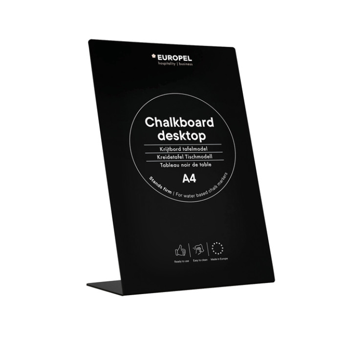 Krijtbord Europel L-standaard A4