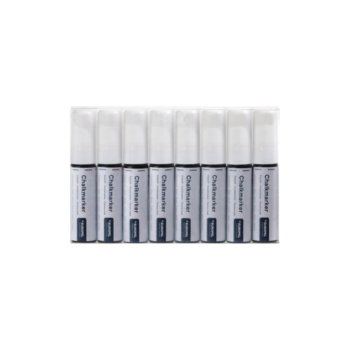 Krijtstift Europel 15mm wit etui 8 stuks