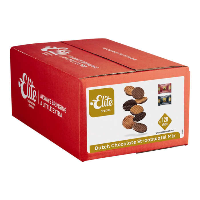 Koekjes Elite Special Dutch chocolate stroopwafelmix 120 stuks