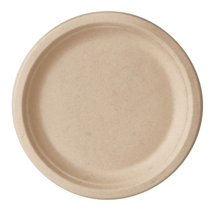 Bord IEZZY PF D 170mm suikerriet 50 stuks naturel