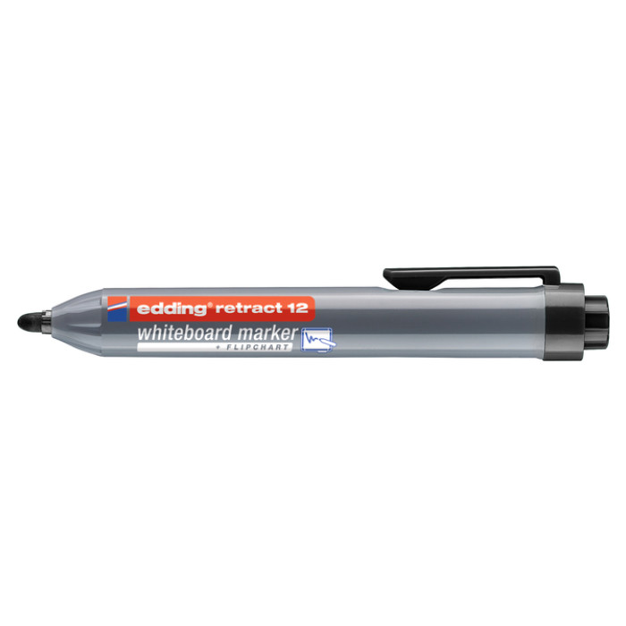 Whiteboardmarker edding 12 drukknop rond 1.5-3mm zwart