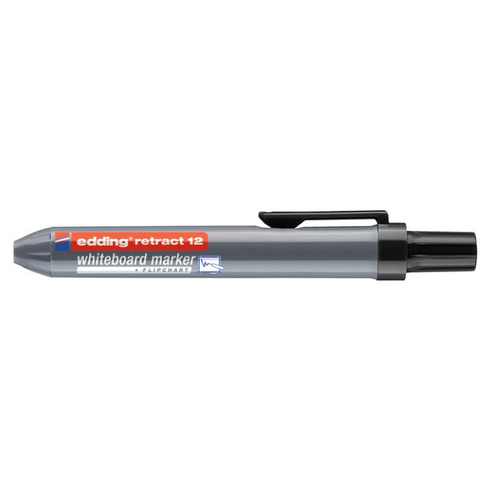 Whiteboardmarker edding 12 drukknop rond 1.5-3mm zwart